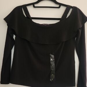 Banana Republic Black Off-Shoulder Top